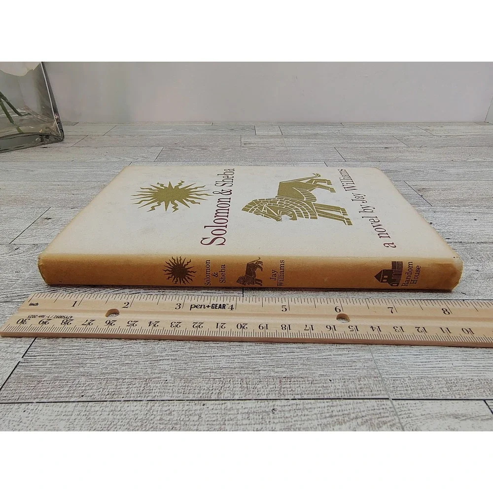 Solomon And Sheba Jay Williams 1959 Book Club Edition HCDJ Gold‎ Lion Cover